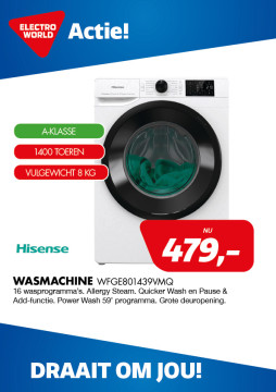 Hisense Wasmachine WFGE801439VMQ