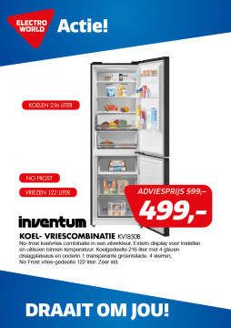 Inventum koel- vriescombinatie KV1850B