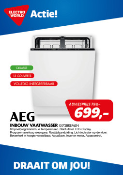 AEG INBOUW VAATWASSER GI72Bremen