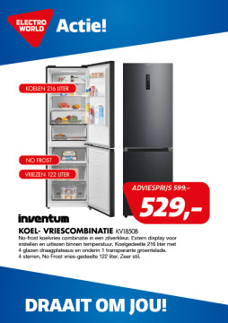 Inventum koel- vriescombinatie KV1850B