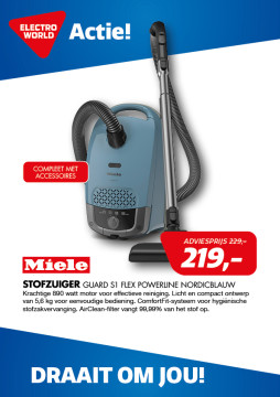 Miele STOFZUIGER Guard S1 Flex powerline Nordicblauw