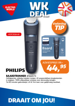 Philips BAARDTRIMMER BT3665/15