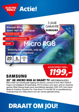 Samsung 55 inch 4K MICRO RGB AI Smart TV MRE55R86HAUXXN
