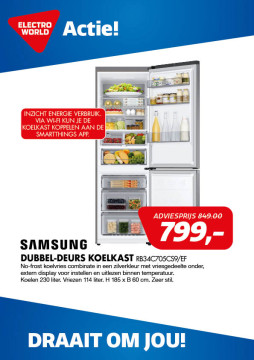 Samsung Dubbeldeurs koelkast RB34C705CS9/EF