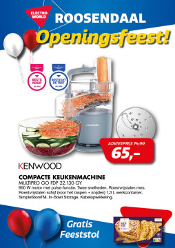 Kenwood compacte keukenmachine MultiPro Go FDP 22.130 GY