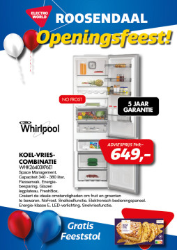 Whirlpool koel-vries-combinatieWHK26403XP6E1
