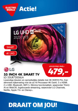 LG 55 inch 4K Smart TV 479,-