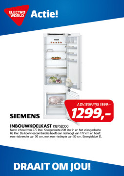 Siemens inbouwkoelkast KI87SEDD0