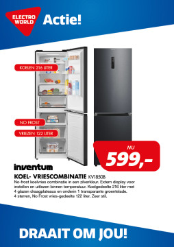 Inventum koel- vriescombinatie KV1850B