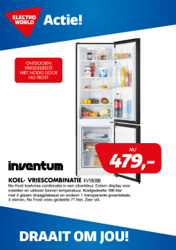 Inventum koel-vriescombinatie KV1808B