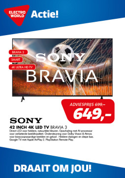 Sony 42 inch 4K LED TV BRAVIA 3