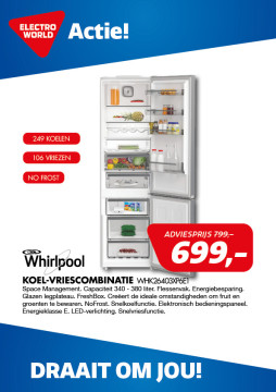 Whirlpool koel-vriescombinatie WHK26403XP6E1