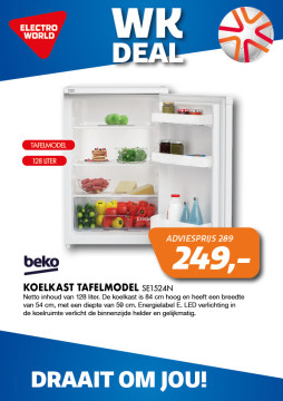Beko Koelkast tafelmodel SE1524N