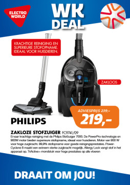 Philips zakloze stofzuiger FC9741/09