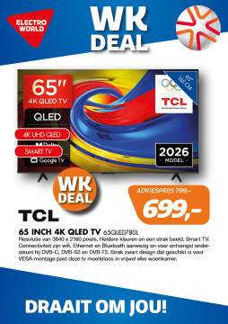 TLC 65 inch 4K QLED TV 65QLED780L