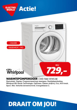 Whirlpool Warmtepompdroger CWD 94M WWS BE