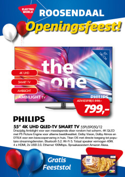 Philips 55” 4K UHD QLED-tv Smart TV 55PUS9050/12